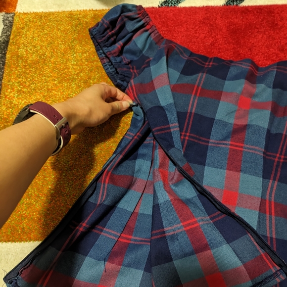 Collectif Vintage Style Dolores Doll Merida Check Top - Picture 7 of 8